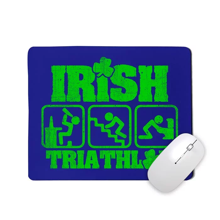 Irish Triathlon Shamrock St Patrick's Day Ing Gift Mousepad