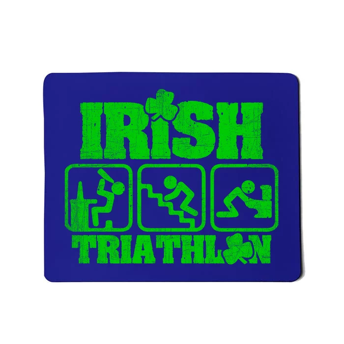 Irish Triathlon Shamrock St Patrick's Day Ing Gift Mousepad