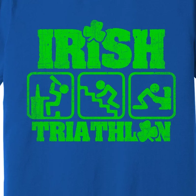 Irish Triathlon Shamrock St Patrick's Day Ing Gift Premium T-Shirt