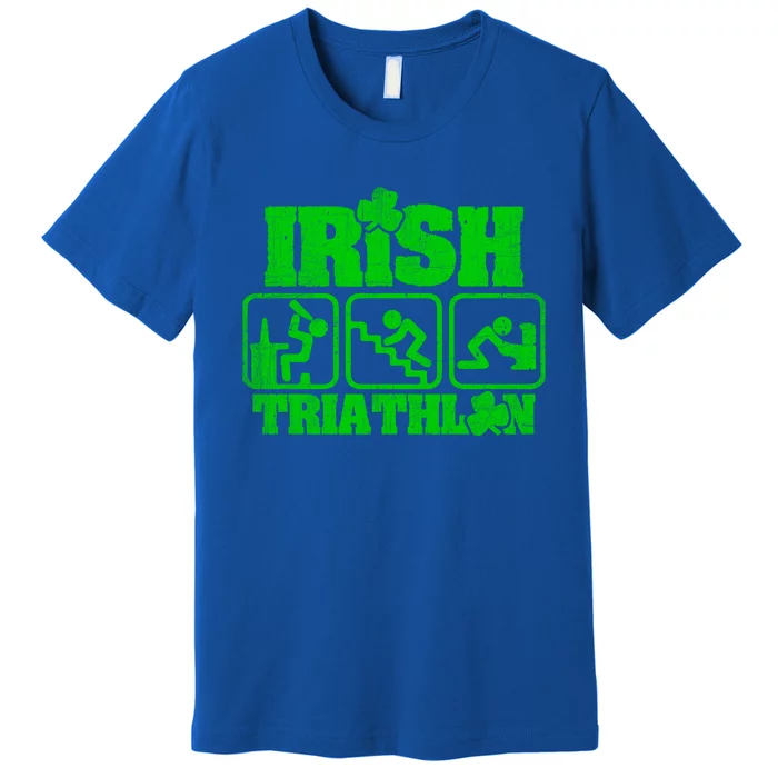 Irish Triathlon Shamrock St Patrick's Day Ing Gift Premium T-Shirt