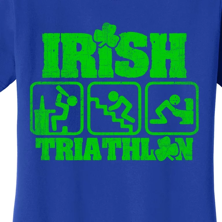 Irish Triathlon Shamrock St Patrick's Day Ing Gift Women's T-Shirt