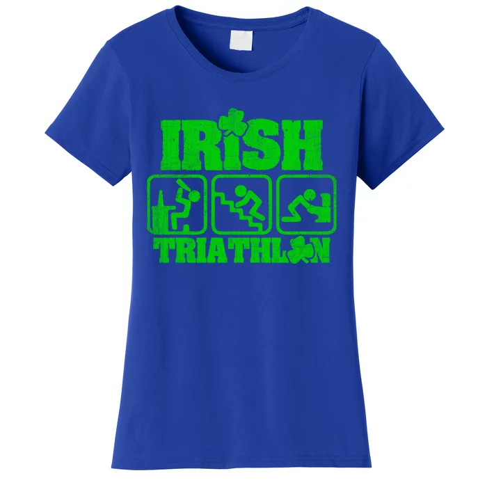 Irish Triathlon Shamrock St Patrick's Day Ing Gift Women's T-Shirt