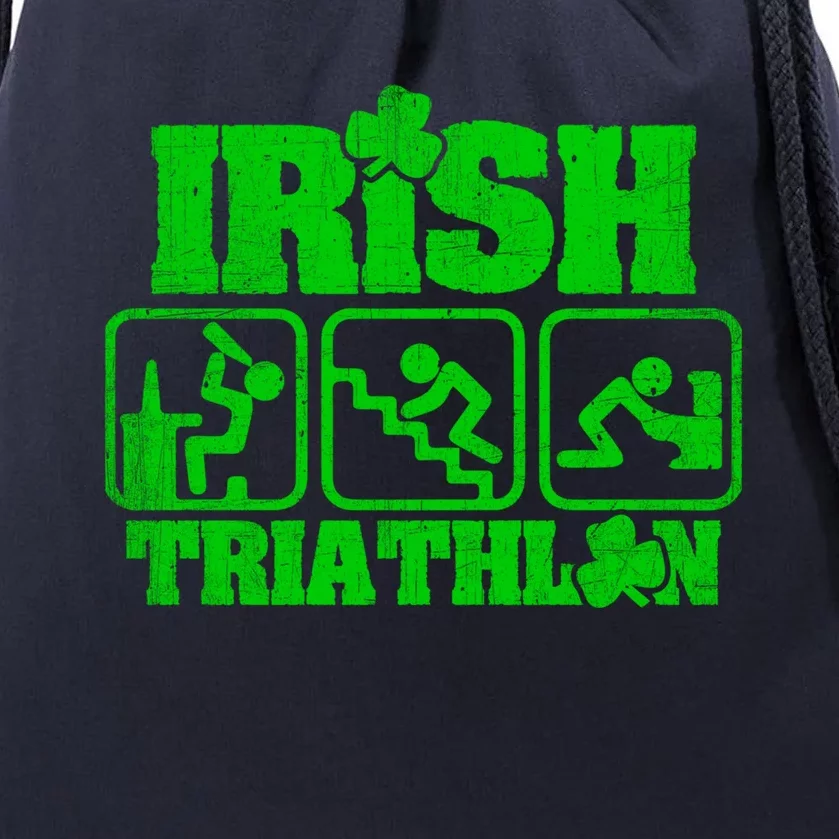 Irish Triathlon Shamrock St Patrick's Day Ing Gift Drawstring Bag