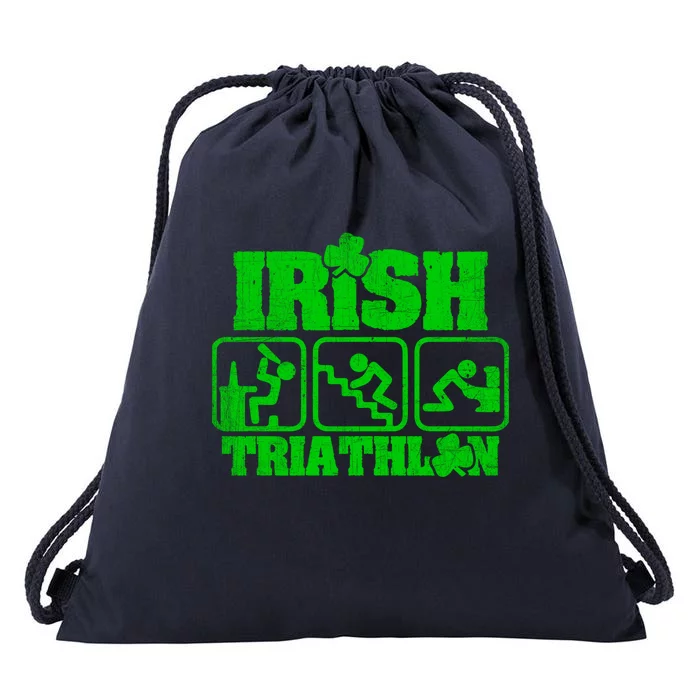 Irish Triathlon Shamrock St Patrick's Day Ing Gift Drawstring Bag