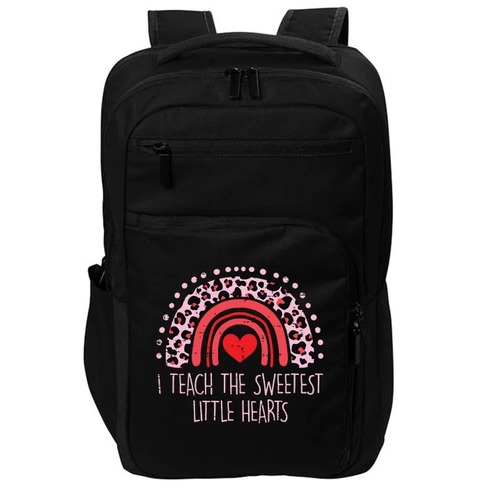 I Teach The Sweetest Hearts Rainbow Teacher Valentines Day Impact Tech Backpack