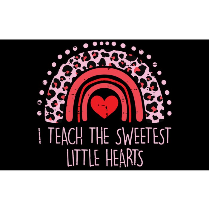 I Teach The Sweetest Hearts Rainbow Teacher Valentines Day Bumper Sticker