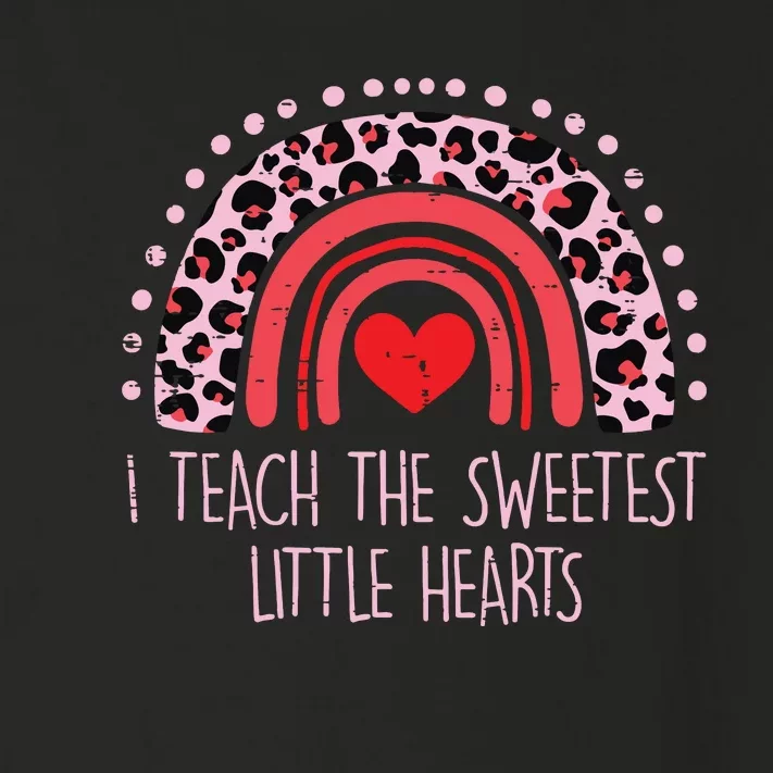 I Teach The Sweetest Hearts Rainbow Teacher Valentines Day Toddler Long Sleeve Shirt