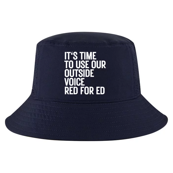 ItS Time To Use Our Outside Voice Red For Ed Cool Comfort Performance Bucket Hat