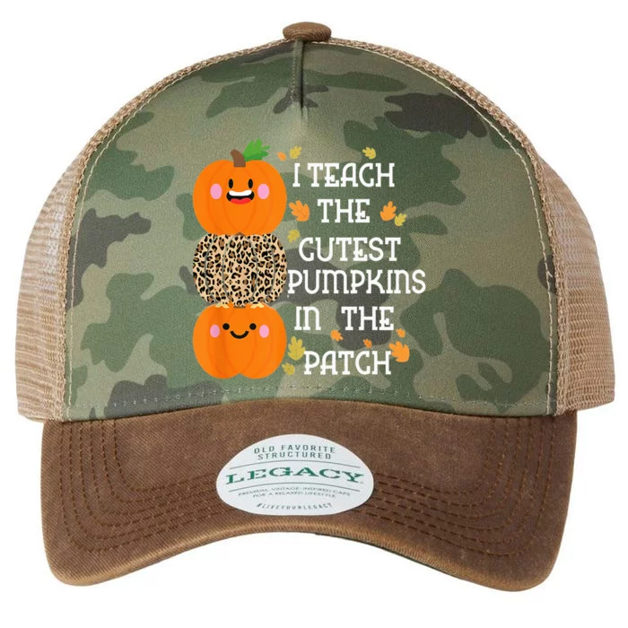 I Teach The Cutest Pumpkins In The Patch Leopard For Teacher Legacy Tie Dye Trucker Hat