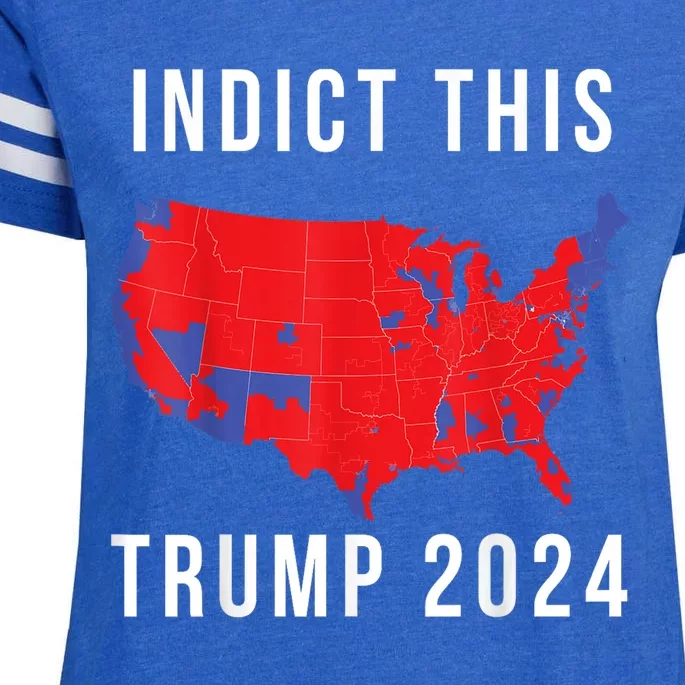 Indict This Trump 2024 Enza Ladies Jersey Football T-Shirt