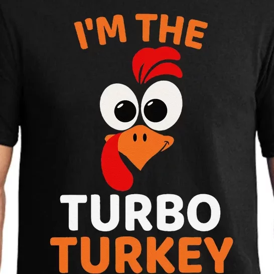 IM The Turbo Turkey Funny Turkey Thanksgiving Pajama Set