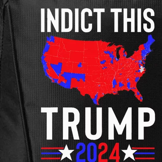 Indict This Trump 2024 Us Flag Meme Political Election Retro City Backpack