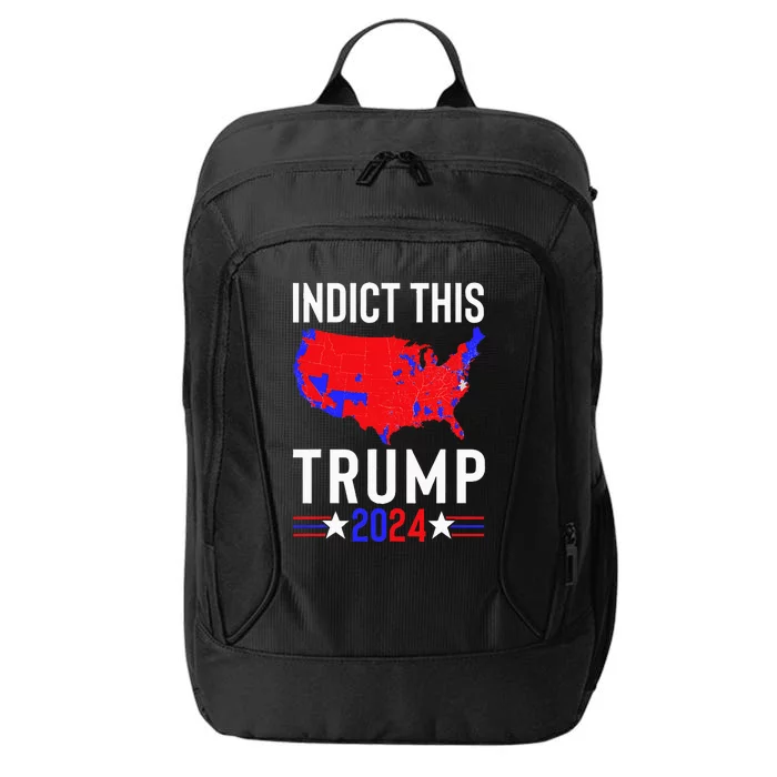 Indict This Trump 2024 Us Flag Meme Political Election Retro City Backpack