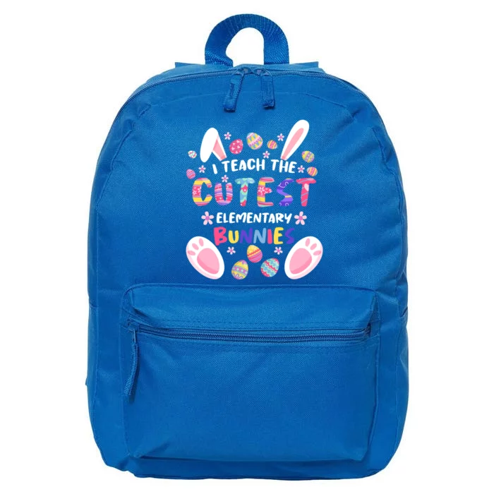 I Teach The Cutest Eletary Bunnies Teacher Easter Day Gift 16 in Basic Backpack