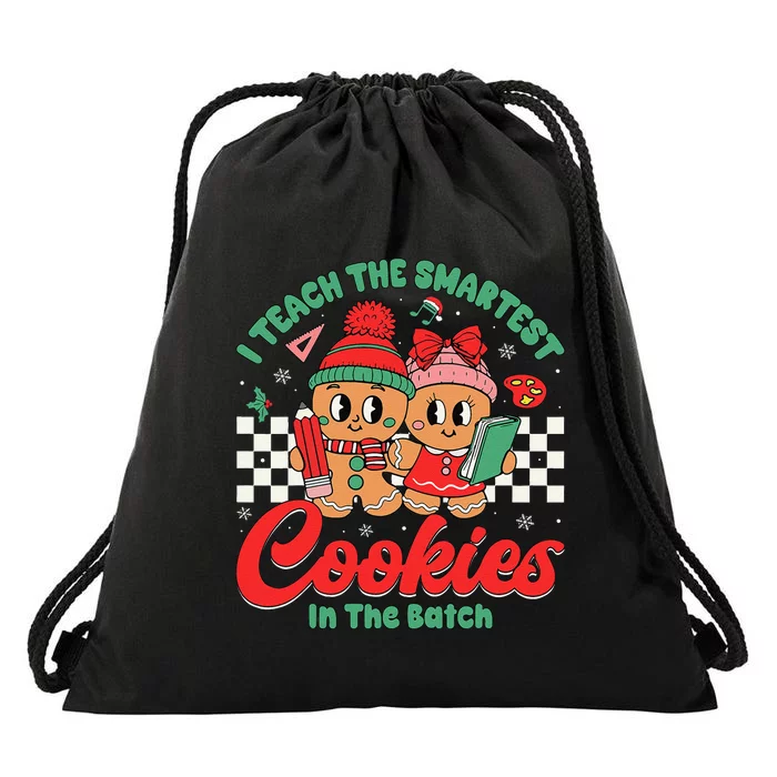 I Teach The Smartest Cookies In The Batch Teacher Christmas Drawstring Bag