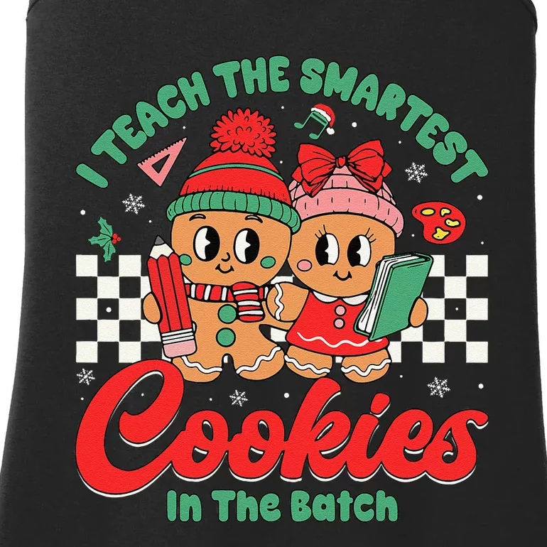 I Teach The Smartest Cookies In The Batch Teacher Christmas Ladies Essential Tank