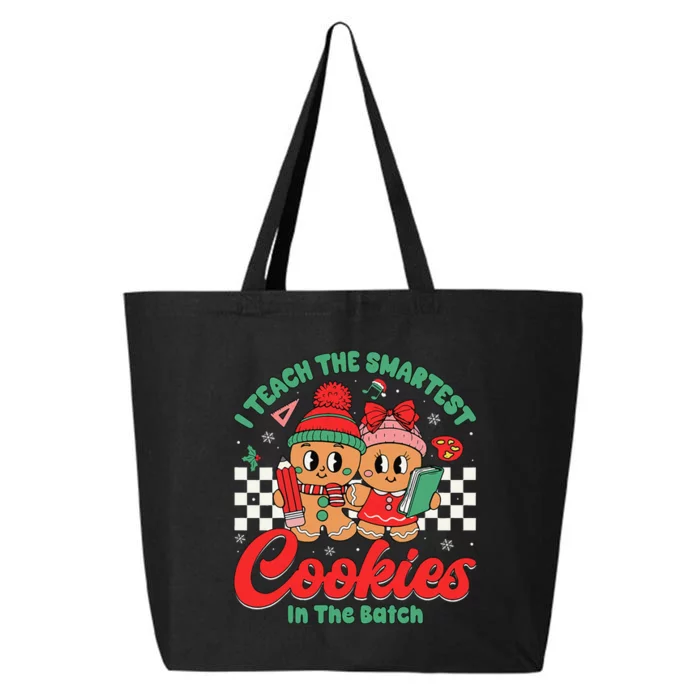 I Teach The Smartest Cookies In The Batch Teacher Christmas 25L Jumbo Tote