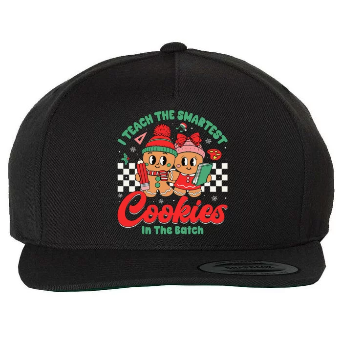 I Teach The Smartest Cookies In The Batch Teacher Christmas Wool Snapback Cap