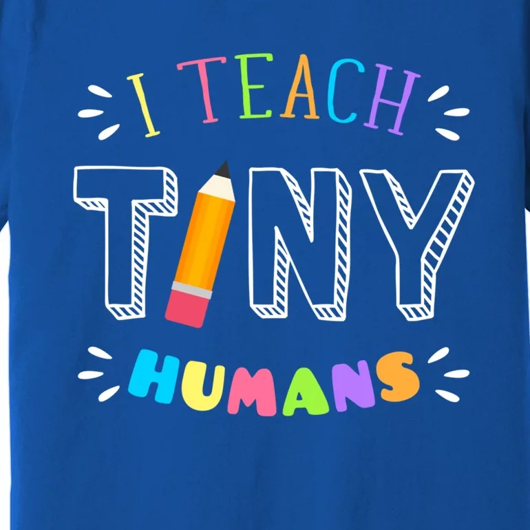 I Teach Tiny Hu Pre Kindergarten Teacher Back To School Gift Premium T-Shirt