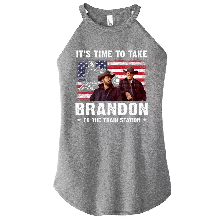 Its Time To Take Brandon To The Train Station Women’s Perfect Tri Rocker Tank