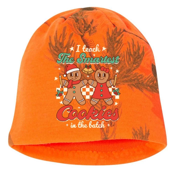 I Teach The Smartest Cookies In The Batch Teacher Christmas Kati - Camo Knit Beanie