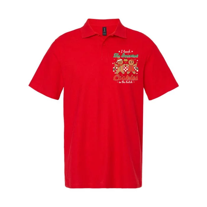 I Teach The Smartest Cookies In The Batch Teacher Christmas Softstyle Adult Sport Polo