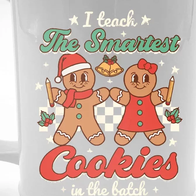 I Teach The Smartest Cookies In The Batch Teacher Christmas Front & Back Beer Stein