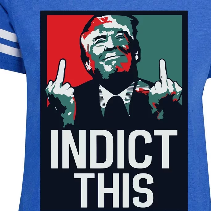 Indict This Trump Trump Not Guilty Trump Mugshot Enza Ladies Jersey Football T-Shirt