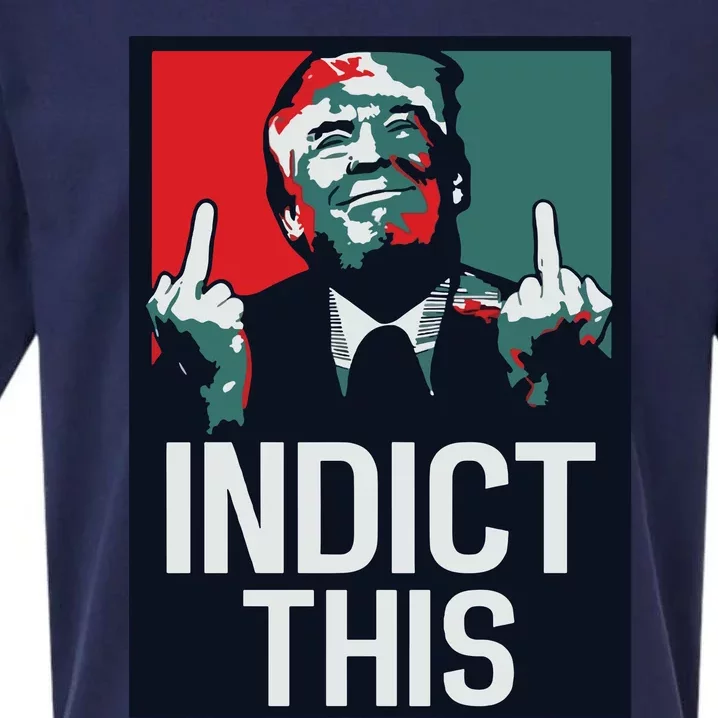 Indict This Trump Trump Not Guilty Trump Mugshot Sueded Cloud Jersey T-Shirt