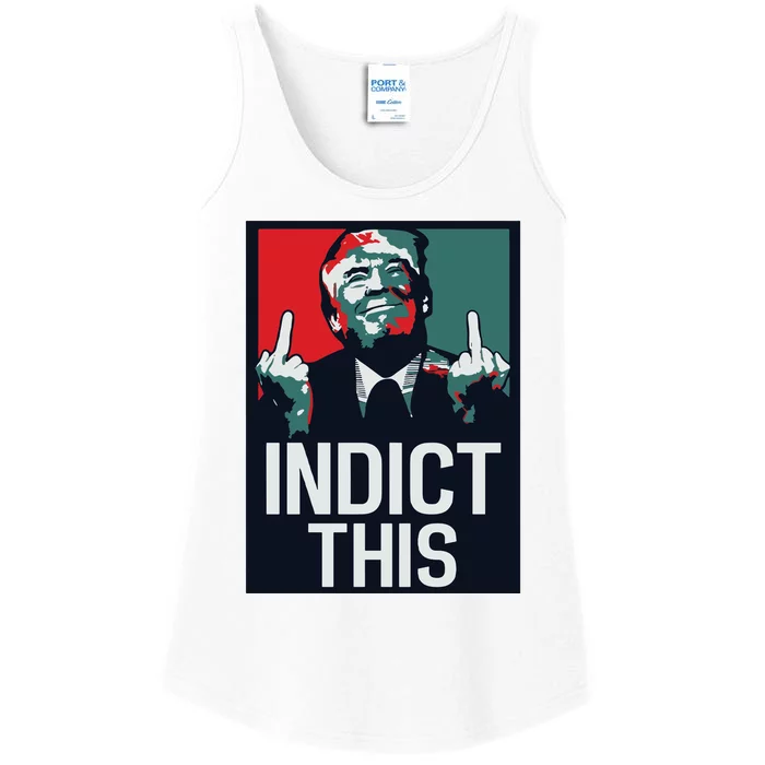 Indict This Trump Trump Not Guilty Trump Mugshot Ladies Essential Tank