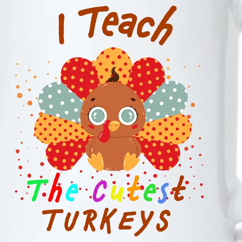 I Teach The Cutest Turkeys Black Color Changing Mug