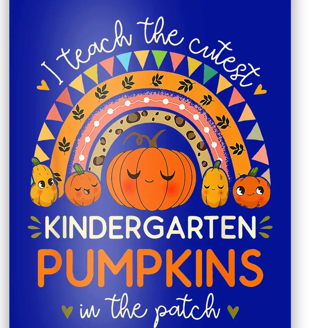 I Teach The Cutest Kindergarten Pumpkin Halloween Teacher Poster