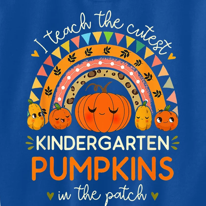 I Teach The Cutest Kindergarten Pumpkin Halloween Teacher Kids Sweatshirt