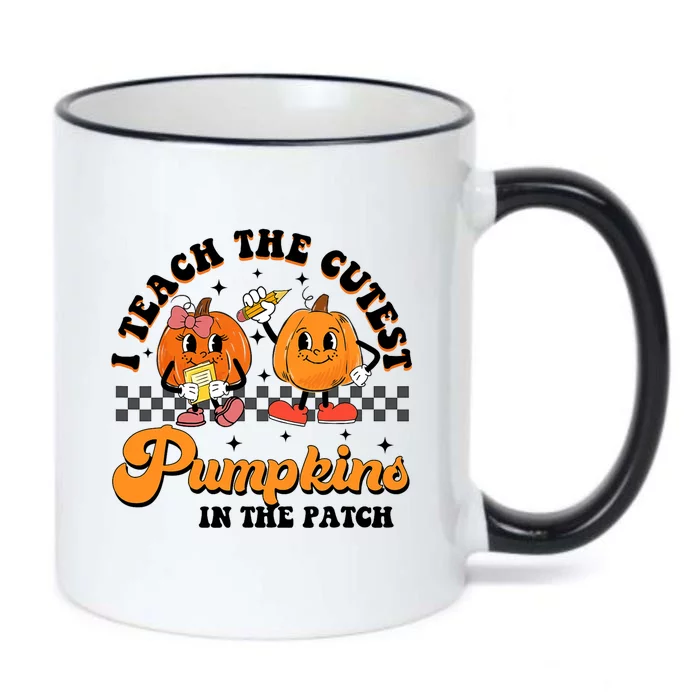 I Teach The Cutest Pumpkins In The Patch Halloween Teacher Black Color Changing Mug