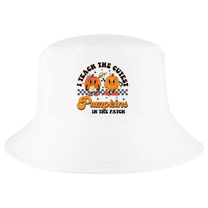 I Teach The Cutest Pumpkins In The Patch Halloween Teacher Cool Comfort Performance Bucket Hat