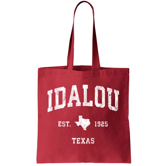 Idalou Texas Tx Vintage Established Athletic Sports Design Tote Bag