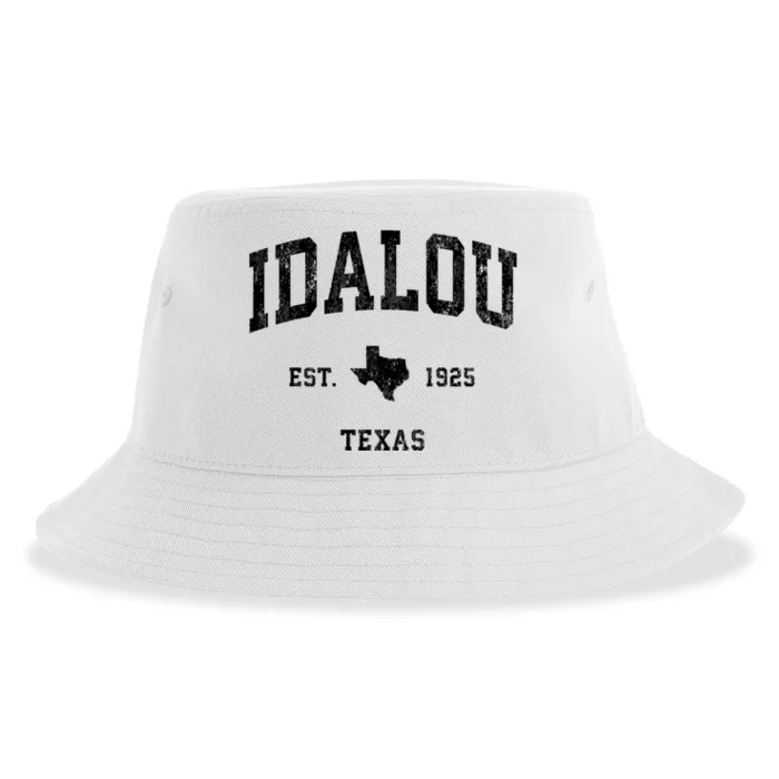 Idalou Texas Tx Vintage Established Athletic Sports Design Sustainable Bucket Hat