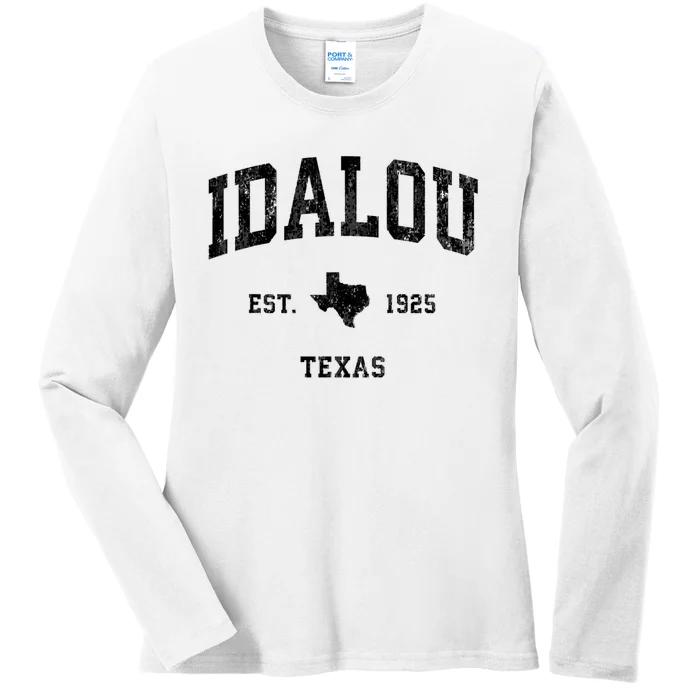 Idalou Texas Tx Vintage Established Athletic Sports Design Ladies Long Sleeve Shirt