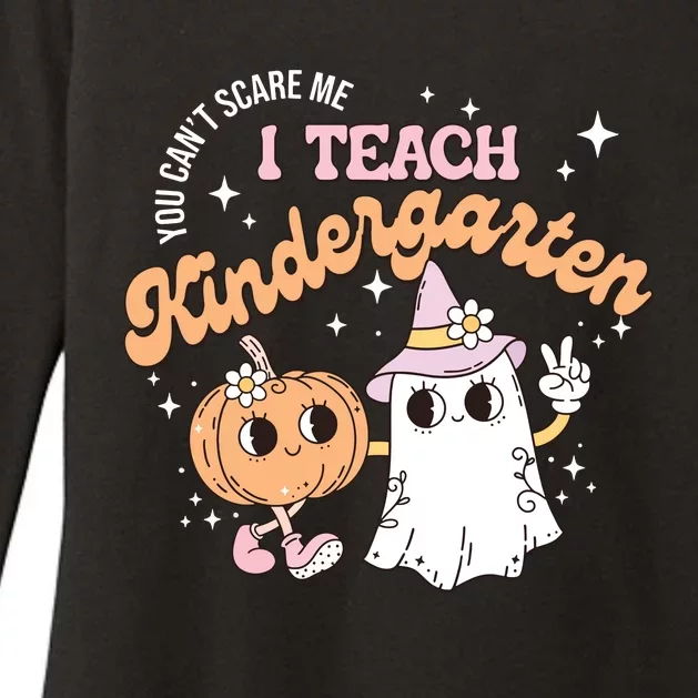 I Teach The Cutest Kindergarten Pumpkins Halloween Teacher Womens CVC Long Sleeve Shirt