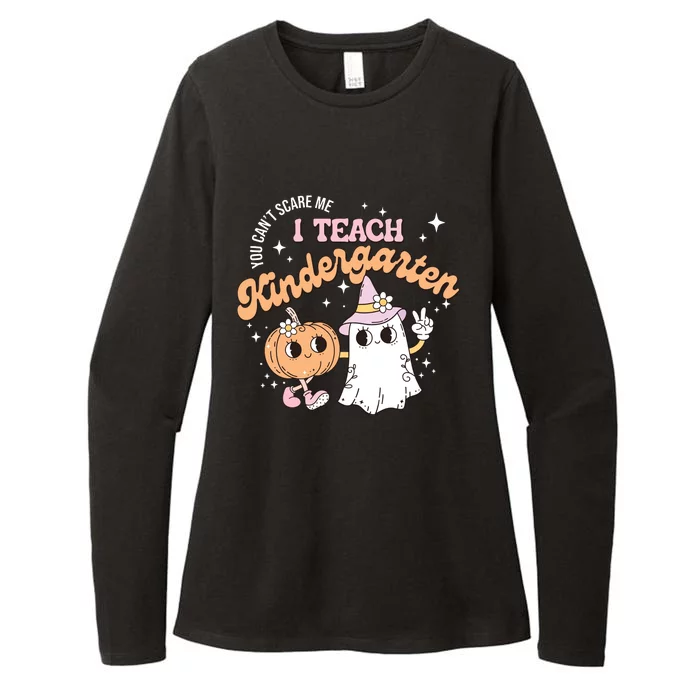 I Teach The Cutest Kindergarten Pumpkins Halloween Teacher Womens CVC Long Sleeve Shirt