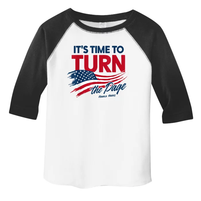 ItS Time To Turn The Page Kamala Harris President Toddler Fine Jersey T-Shirt