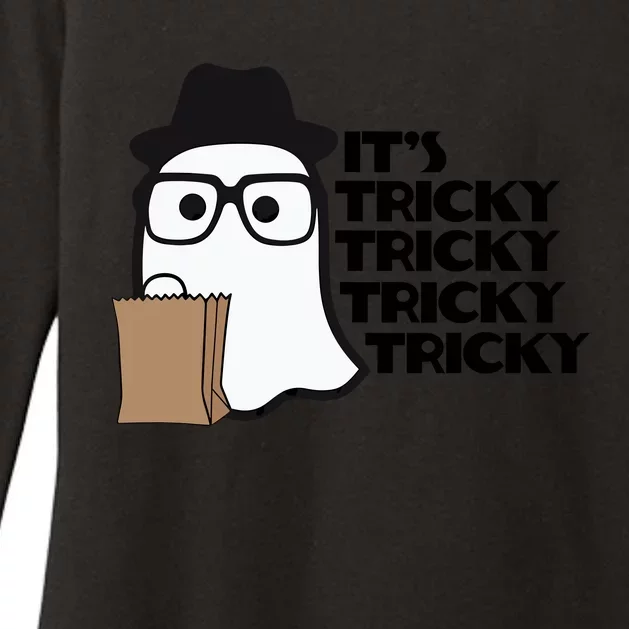 ItS Tricky Tricky Tricky Ghost Boo ItS Tricky Halloween Womens CVC Long Sleeve Shirt