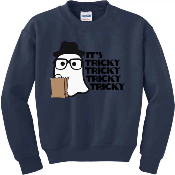 ItS Tricky Tricky Tricky Ghost Boo ItS Tricky Halloween Kids Sweatshirt