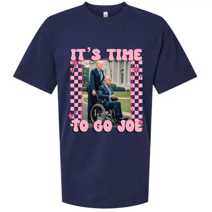 Its Time To Go Joe Funny Trump 2024 Sueded Cloud Jersey T-Shirt