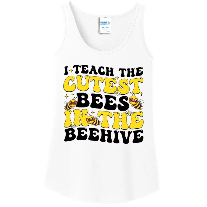 I Teach The Cutest Bees In The Beehive Ladies Essential Tank