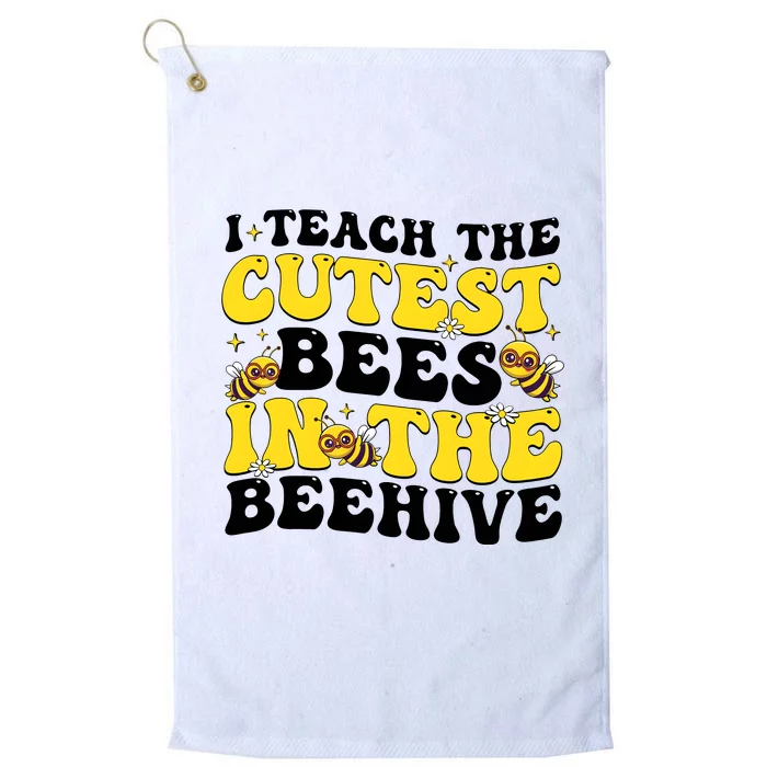 I Teach The Cutest Bees In The Beehive Platinum Collection Golf Towel