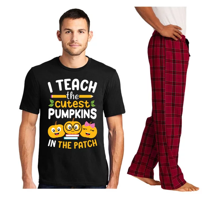 I Teach The Cutest Pumpkins In The Patch Teacher Halloween 4591 Pajama Set