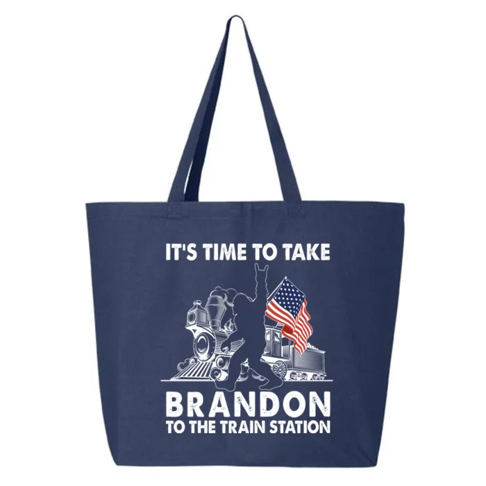 It's Time To Take Brandon To The Train Station Bigfoot USA Flag 25L Jumbo Tote