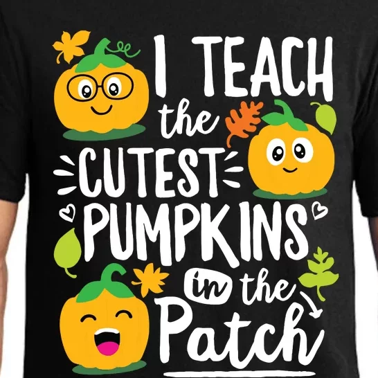 I Teach The Cutest Pumpkins In The Patch Teacher Halloween Pajama Set