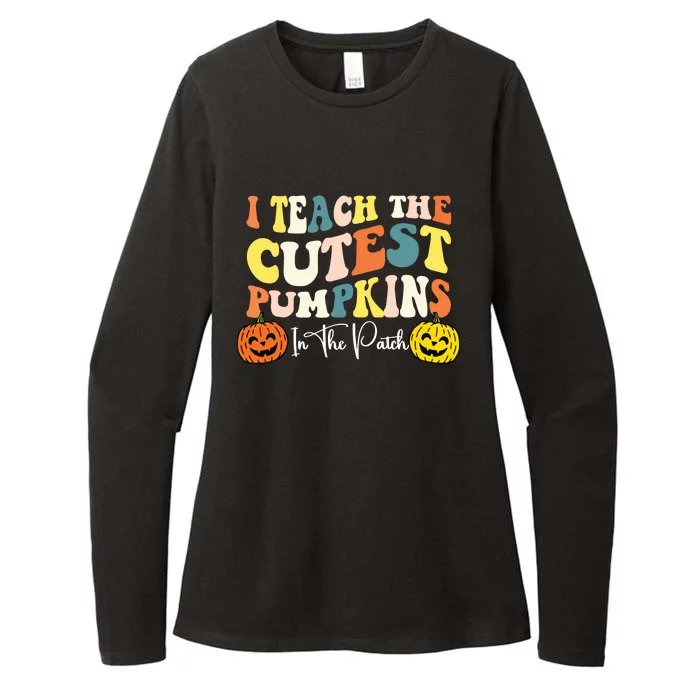 I Teach The Cutest Pumpkins In The Patch Teacher Fall Womens CVC Long Sleeve Shirt